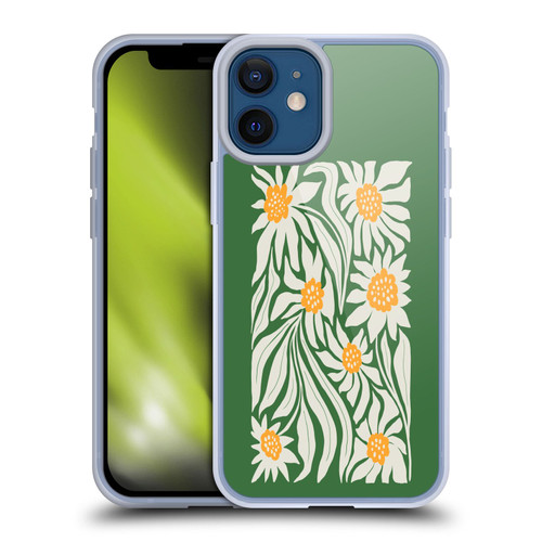 Ayeyokp Plants And Flowers Sunflowers Green Soft Gel Case for Apple iPhone 12 Mini