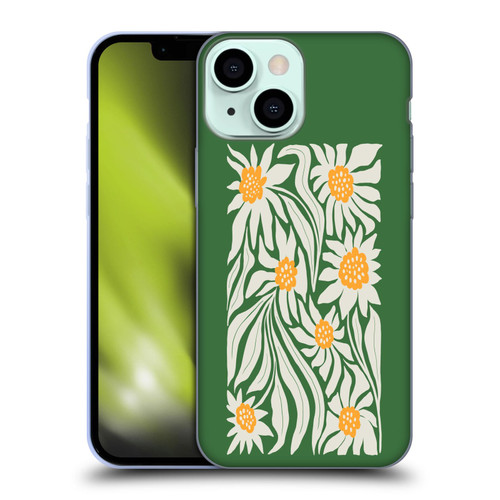 Ayeyokp Plants And Flowers Sunflowers Green Soft Gel Case for Apple iPhone 13 Mini