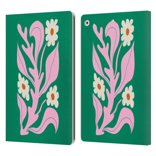 Ayeyokp Plants And Flowers Green Les Fleurs Color Leather Book Wallet Case Cover For Apple iPad 10.2 2019/2020/2021