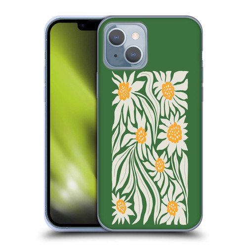 Ayeyokp Plants And Flowers Sunflowers Green Soft Gel Case for Apple iPhone 14