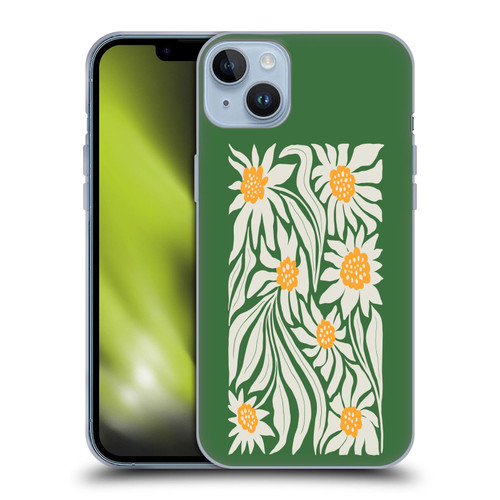 Ayeyokp Plants And Flowers Sunflowers Green Soft Gel Case for Apple iPhone 14 Plus