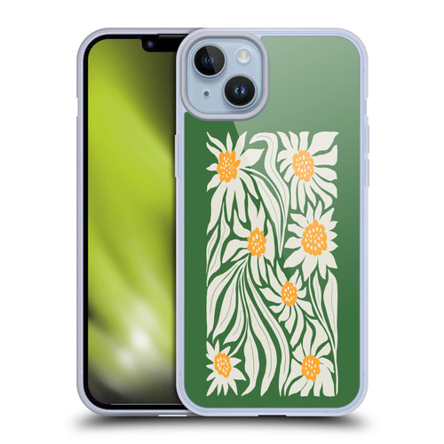 Ayeyokp Plants And Flowers Sunflowers Green Soft Gel Case for Apple iPhone 14 Plus