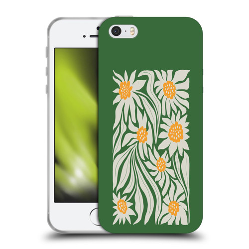 Ayeyokp Plants And Flowers Sunflowers Green Soft Gel Case for Apple iPhone 5 / 5s / iPhone SE 2016