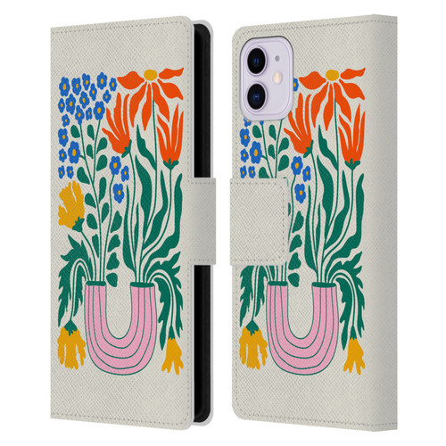Ayeyokp Plants And Flowers Withering Flower Market Leather Book Wallet Case Cover For Apple iPhone 11
