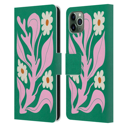Ayeyokp Plants And Flowers Green Les Fleurs Color Leather Book Wallet Case Cover For Apple iPhone 11 Pro Max