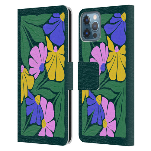 Ayeyokp Plants And Flowers Summer Foliage Flowers Matisse Leather Book Wallet Case Cover For Apple iPhone 12 / iPhone 12 Pro