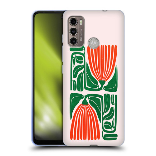 Ayeyokp Plants And Flowers Beige Les Fleurs Color Soft Gel Case for Motorola Moto G60 / Moto G40 Fusion