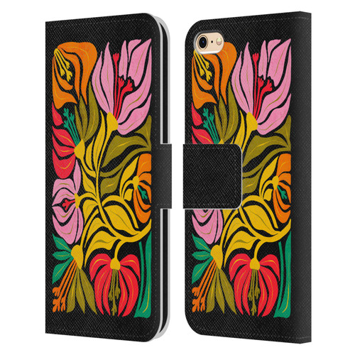 Ayeyokp Plants And Flowers Flor De Mar Flower Market Leather Book Wallet Case Cover For Apple iPhone 6 / iPhone 6s