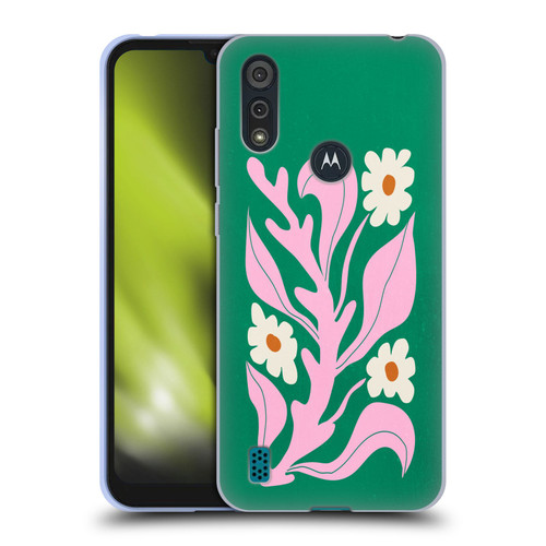 Ayeyokp Plants And Flowers Green Les Fleurs Color Soft Gel Case for Motorola Moto E6s (2020)