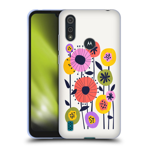 Ayeyokp Plants And Flowers Minimal Flower Market Soft Gel Case for Motorola Moto E6s (2020)