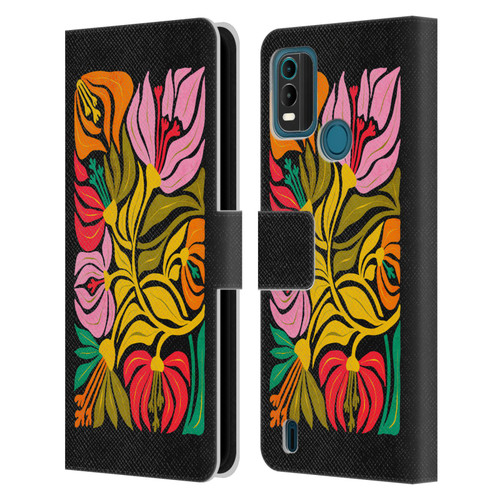 Ayeyokp Plants And Flowers Flor De Mar Flower Market Leather Book Wallet Case Cover For Nokia G11 Plus