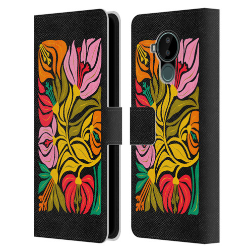 Ayeyokp Plants And Flowers Flor De Mar Flower Market Leather Book Wallet Case Cover For Nokia C30