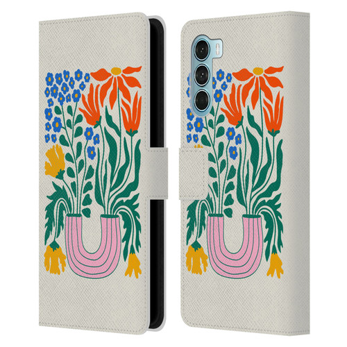Ayeyokp Plants And Flowers Withering Flower Market Leather Book Wallet Case Cover For Motorola Edge S30 / Moto G200 5G