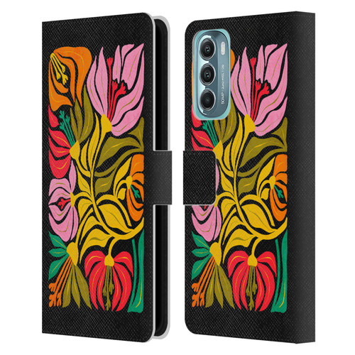 Ayeyokp Plants And Flowers Flor De Mar Flower Market Leather Book Wallet Case Cover For Motorola Moto G Stylus 5G (2022)