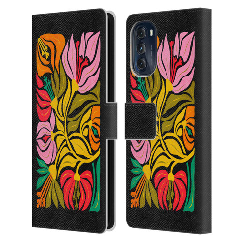Ayeyokp Plants And Flowers Flor De Mar Flower Market Leather Book Wallet Case Cover For Motorola Moto G (2022)