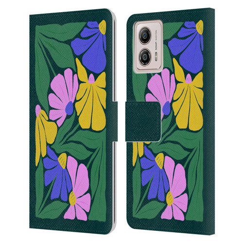 Ayeyokp Plants And Flowers Summer Foliage Flowers Matisse Leather Book Wallet Case Cover For Motorola Moto G53 5G