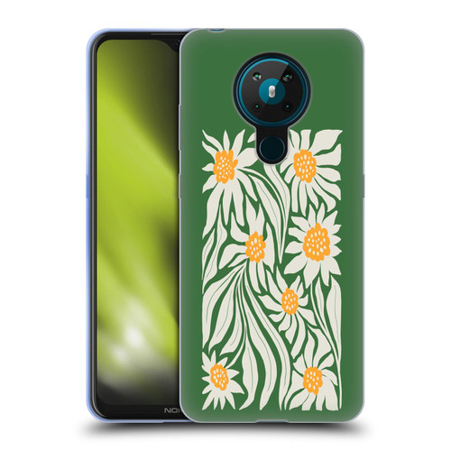 Ayeyokp Plants And Flowers Sunflowers Green Soft Gel Case for Nokia 5.3
