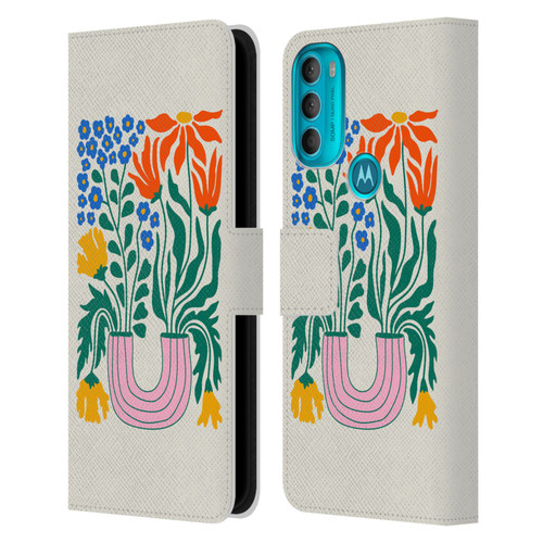 Ayeyokp Plants And Flowers Withering Flower Market Leather Book Wallet Case Cover For Motorola Moto G71 5G
