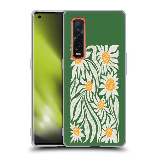 Ayeyokp Plants And Flowers Sunflowers Green Soft Gel Case for OPPO Find X2 Pro 5G