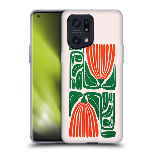 Ayeyokp Plants And Flowers Beige Les Fleurs Color Soft Gel Case for OPPO Find X5 Pro