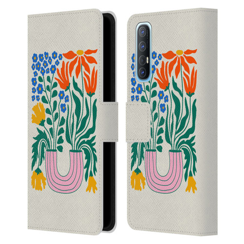 Ayeyokp Plants And Flowers Withering Flower Market Leather Book Wallet Case Cover For OPPO Find X2 Neo 5G
