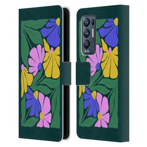 Ayeyokp Plants And Flowers Summer Foliage Flowers Matisse Leather Book Wallet Case Cover For OPPO Find X3 Neo / Reno5 Pro+ 5G