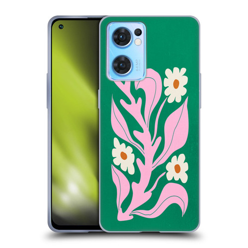 Ayeyokp Plants And Flowers Green Les Fleurs Color Soft Gel Case for OPPO Reno7 5G / Find X5 Lite