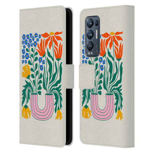 Ayeyokp Plants And Flowers Withering Flower Market Leather Book Wallet Case Cover For OPPO Find X3 Neo / Reno5 Pro+ 5G