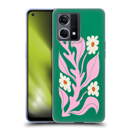 Ayeyokp Plants And Flowers Green Les Fleurs Color Soft Gel Case for OPPO Reno8 4G