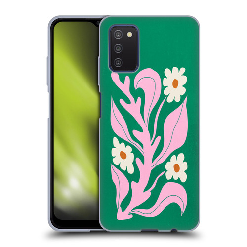 Ayeyokp Plants And Flowers Green Les Fleurs Color Soft Gel Case for Samsung Galaxy A03s (2021)