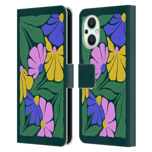 Ayeyokp Plants And Flowers Summer Foliage Flowers Matisse Leather Book Wallet Case Cover For OPPO Reno8 Lite