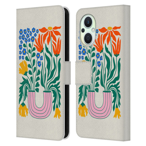 Ayeyokp Plants And Flowers Withering Flower Market Leather Book Wallet Case Cover For OPPO Reno8 Lite