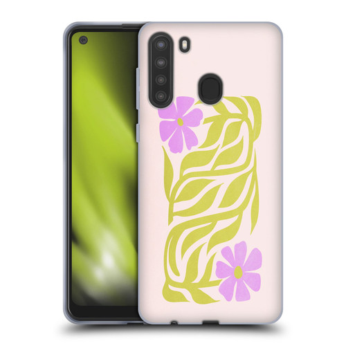 Ayeyokp Plants And Flowers Flower Market Les Fleurs Color Soft Gel Case for Samsung Galaxy A21 (2020)