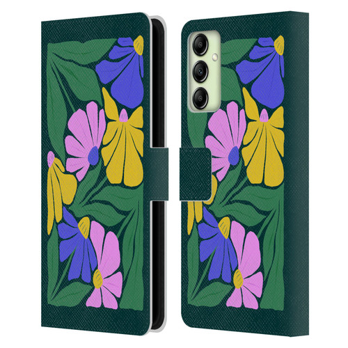 Ayeyokp Plants And Flowers Summer Foliage Flowers Matisse Leather Book Wallet Case Cover For Samsung Galaxy A14 5G