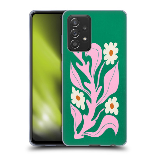 Ayeyokp Plants And Flowers Green Les Fleurs Color Soft Gel Case for Samsung Galaxy A52 / A52s / 5G (2021)