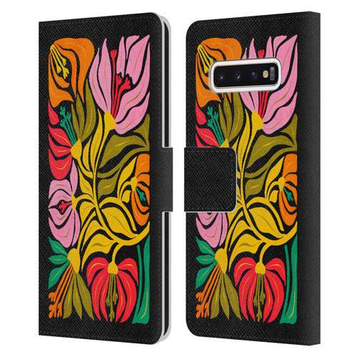 Ayeyokp Plants And Flowers Flor De Mar Flower Market Leather Book Wallet Case Cover For Samsung Galaxy S10