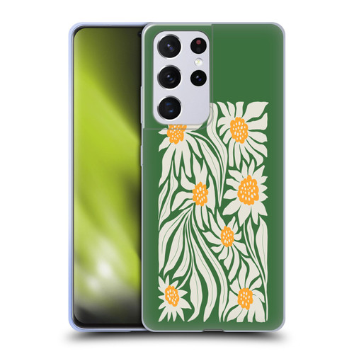 Ayeyokp Plants And Flowers Sunflowers Green Soft Gel Case for Samsung Galaxy S21 Ultra 5G