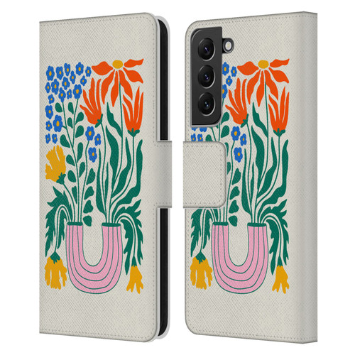 Ayeyokp Plants And Flowers Withering Flower Market Leather Book Wallet Case Cover For Samsung Galaxy S22+ 5G