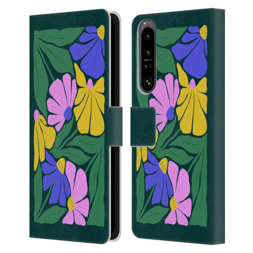 Ayeyokp Plants And Flowers Summer Foliage Flowers Matisse Leather Book Wallet Case Cover For Sony Xperia 1 IV