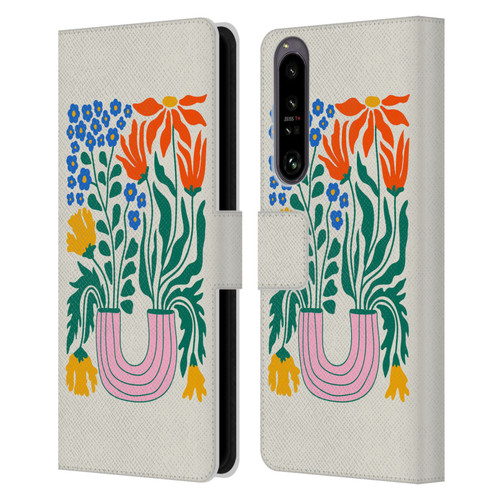 Ayeyokp Plants And Flowers Withering Flower Market Leather Book Wallet Case Cover For Sony Xperia 1 IV