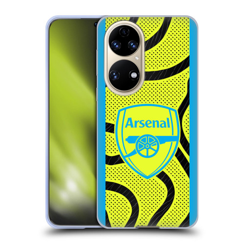 Arsenal FC 2023/24 Crest Kit Away Soft Gel Case for Huawei P50