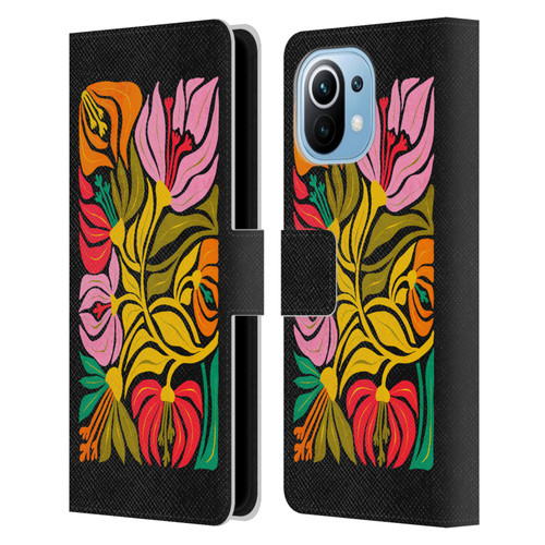 Ayeyokp Plants And Flowers Flor De Mar Flower Market Leather Book Wallet Case Cover For Xiaomi Mi 11