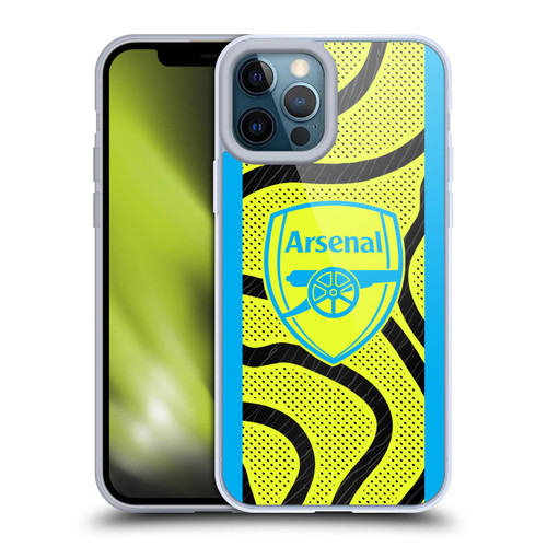 Arsenal FC 2023/24 Crest Kit Away Soft Gel Case for Apple iPhone 12 Pro Max