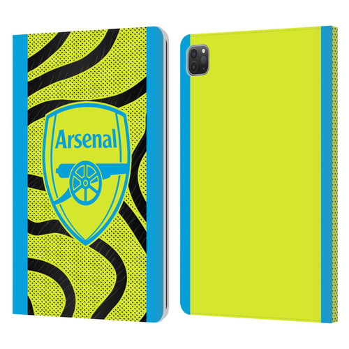 Arsenal FC 2023/24 Crest Kit Away Leather Book Wallet Case Cover For Apple iPad Pro 11 2020 / 2021 / 2022