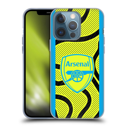 Arsenal FC 2023/24 Crest Kit Away Soft Gel Case for Apple iPhone 13 Pro