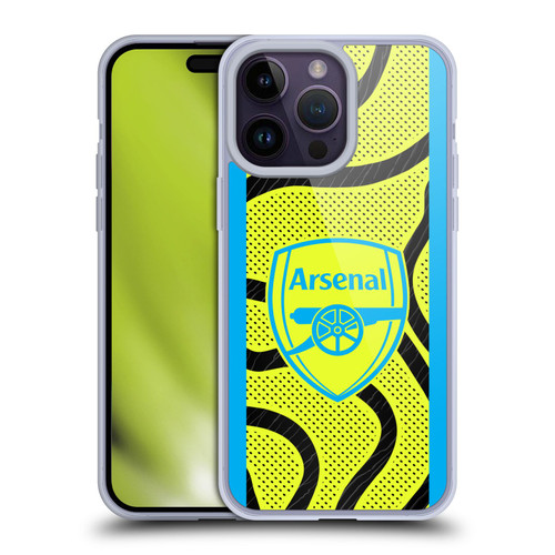 Arsenal FC 2023/24 Crest Kit Away Soft Gel Case for Apple iPhone 14 Pro Max