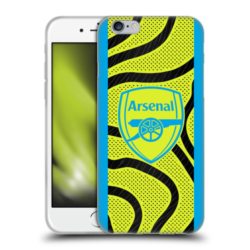 Arsenal FC 2023/24 Crest Kit Away Soft Gel Case for Apple iPhone 6 / iPhone 6s