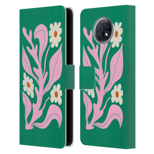 Ayeyokp Plants And Flowers Green Les Fleurs Color Leather Book Wallet Case Cover For Xiaomi Redmi Note 9T 5G