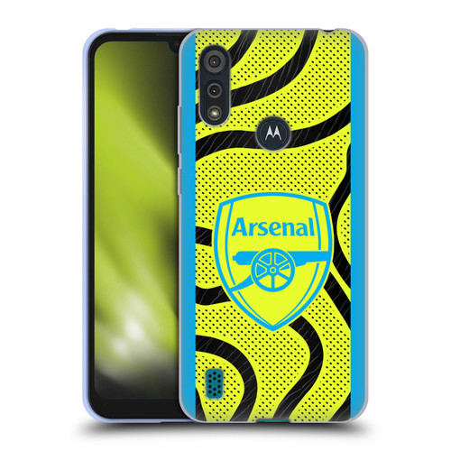 Arsenal FC 2023/24 Crest Kit Away Soft Gel Case for Motorola Moto E6s (2020)