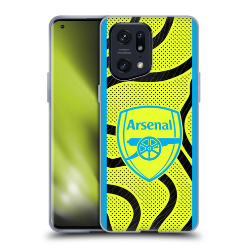 Arsenal FC 2023/24 Crest Kit Away Soft Gel Case for OPPO Find X5 Pro